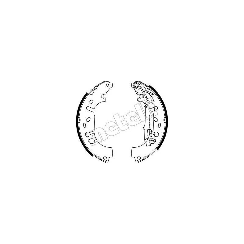 METELLI 53-0093 Zestaw szczęk hamulcowych dla
