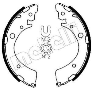 METELLI 53-0153 Kit ganasce freno per