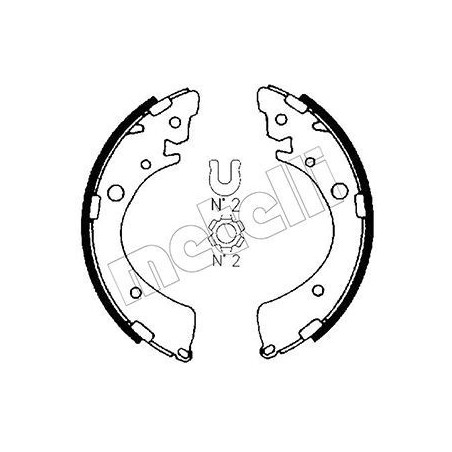 METELLI 53-0153 Brake Shoe Set Rear for