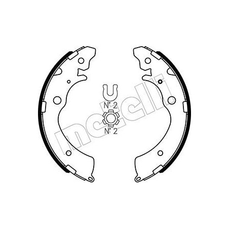 METELLI 53-0154 Brake Shoe Set for