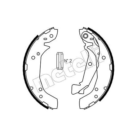 METELLI 53-0175 Brake Shoe Set Rear for