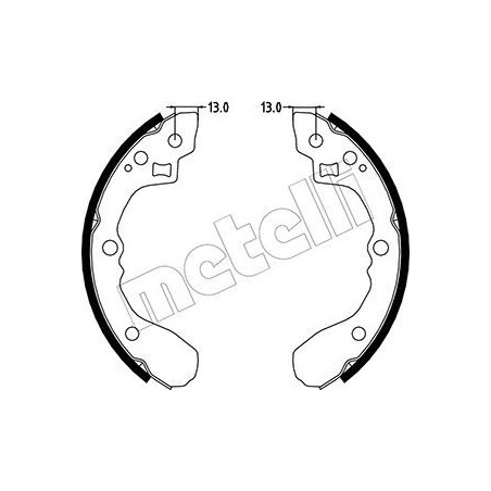 METELLI 53-0220 Zestaw szczęk hamulcowych dla