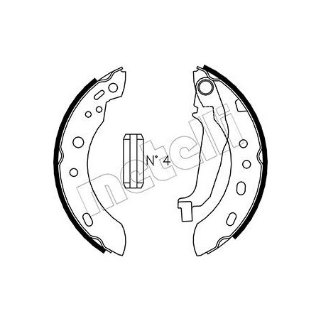 METELLI 53-0288 Sada brzdových čeľustí pre