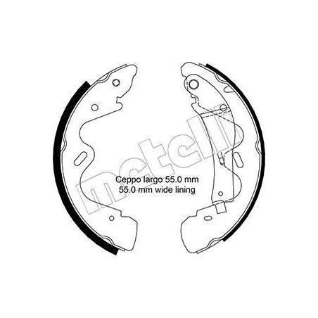 METELLI 53-0291 Jeu de mâchoires de frein pour