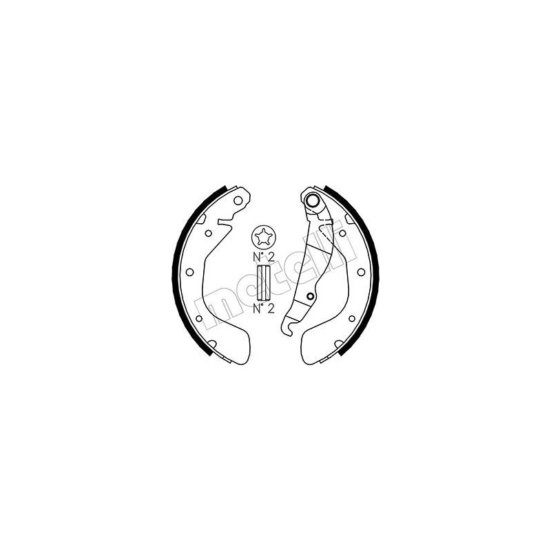 METELLI 53-0308 Jeu de mâchoires de frein pour