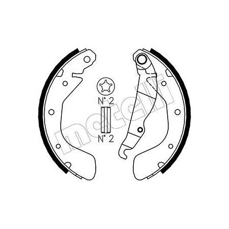 METELLI 53-0308 Bremsbackensatz für