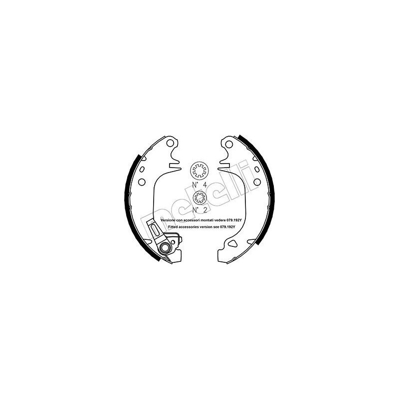 METELLI 53-0320Y Jeu de mâchoires de frein pour