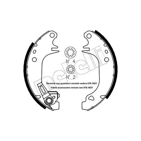 METELLI 53-0320Y Brake Shoe Set for
