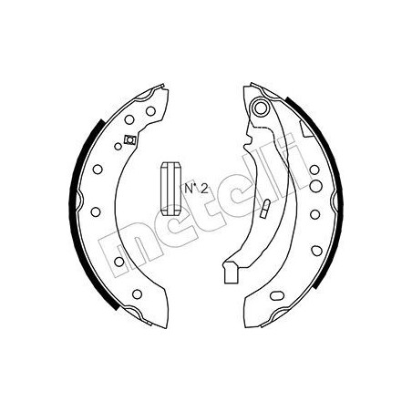 METELLI 53-0332 Sada brzdových čelistí pro