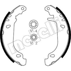 METELLI 53-0345 Kit ganasce freno per