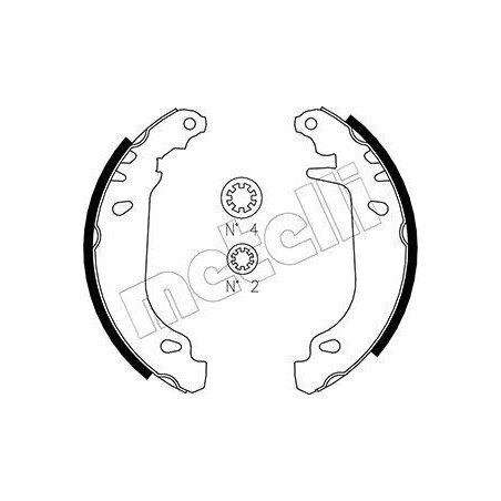 METELLI 53-0345 Brake Shoe Set Rear for