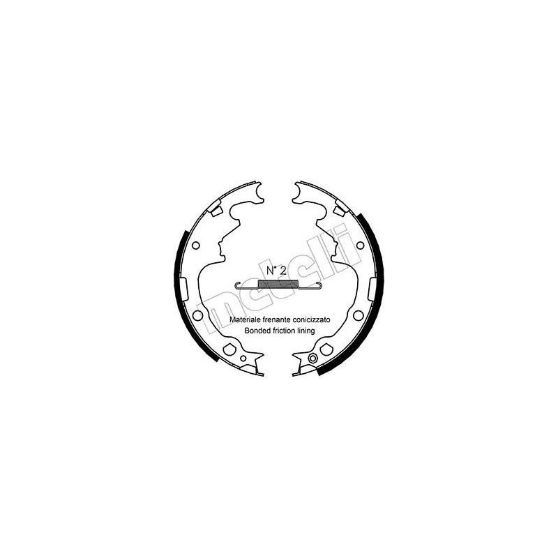 METELLI 53-0349 Sada brzdových čelistí pro