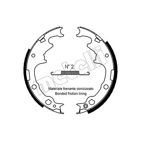 METELLI 53-0349 Sada brzdových čeľustí pre