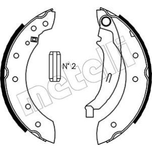 METELLI 53-0350 Kit ganasce freno per