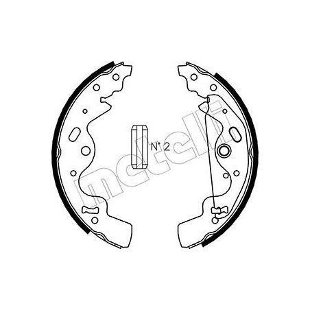 METELLI 53-0370 Sada brzdových čeľustí pre