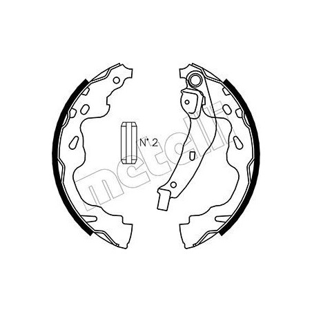 METELLI 53-0438 Sada brzdových čelistí pro
