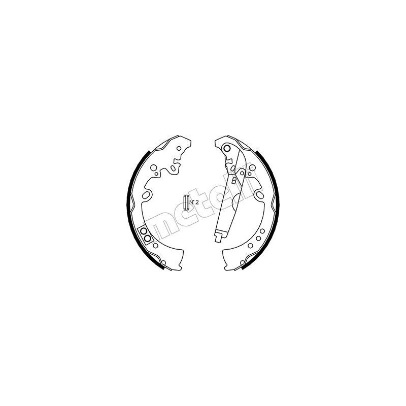 METELLI 53-0445 Sada brzdových čelistí pro