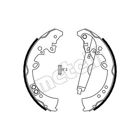 METELLI 53-0445 Brake Shoe Set Rear for