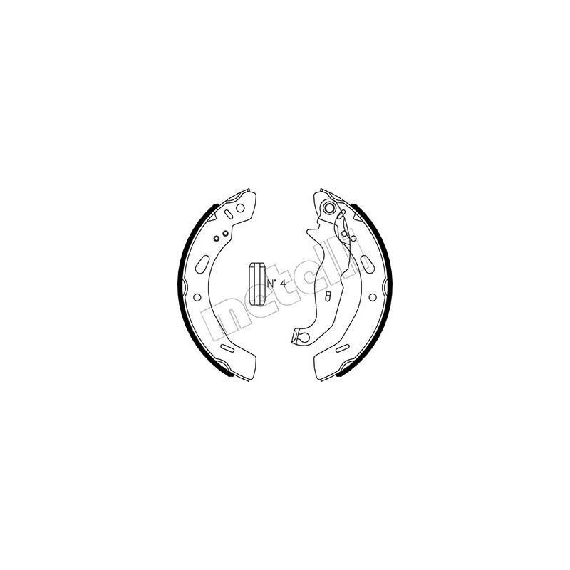 METELLI 53-0490 Sada brzdových čeľustí pre