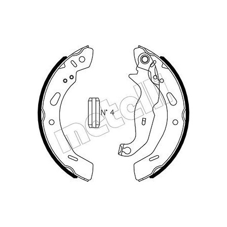 METELLI 53-0490 Brake Shoe Set Rear for