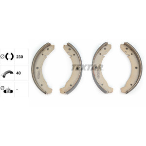 TEXTAR 91007800 Kit ganasce freno posteriore per KAEFER K70 Safari 924