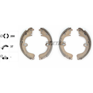 TEXTAR 91032500 Brake Shoe Set Rear for
