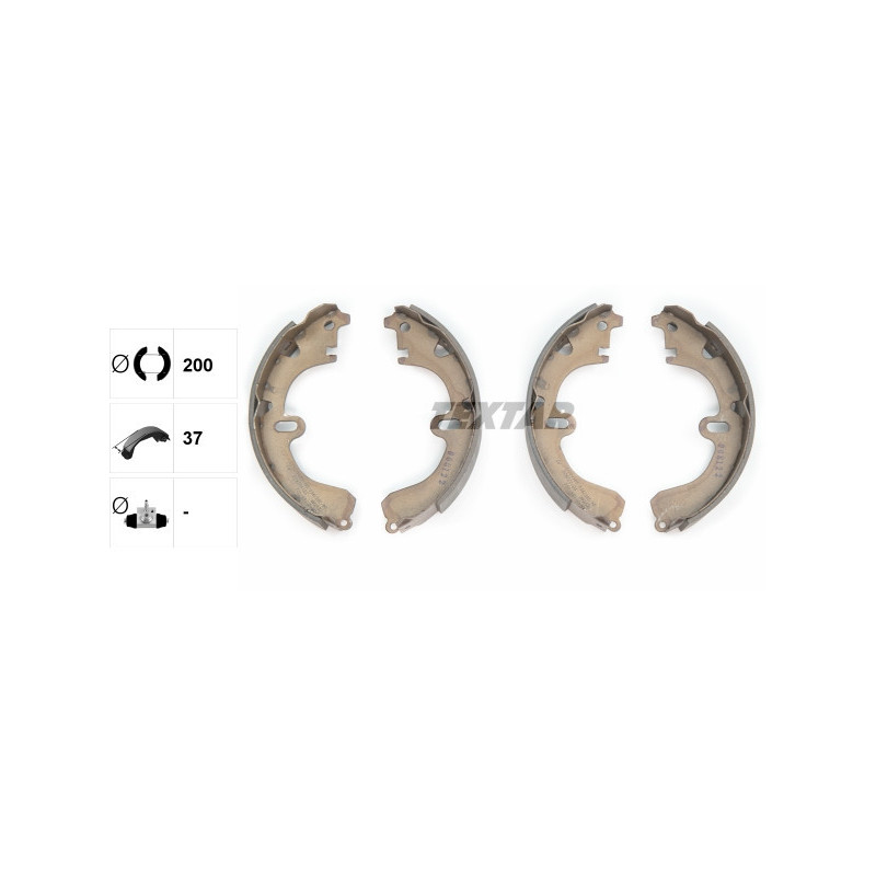 TEXTAR 91032500 Brake Shoe Set Rear for Carina E Camry Celica Corolla Corona