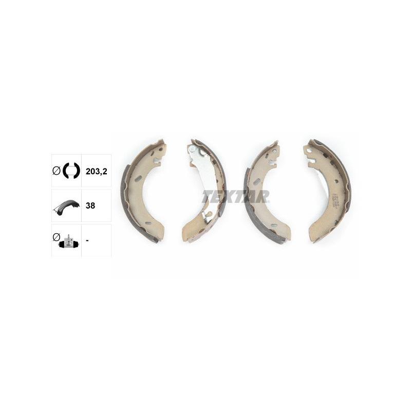 TEXTAR 91043800 Brake Shoe Set Rear for Ford Escort Orion