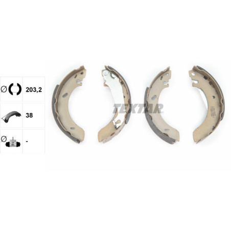 TEXTAR 91043800 Jeu de mâchoires de frein pour