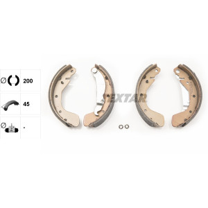 TEXTAR 91044900 Bremsbackensatz Hinten für Astra Nubira Vectra Cavalier Lanos Nexia Espero