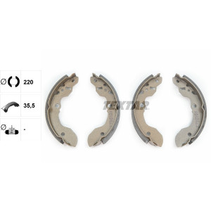 TEXTAR 91046200 Juego de zapatas de frenos trasero para Suzuki Vitara