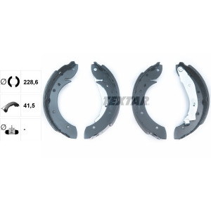 TEXTAR 91053900 Brake Shoe Set Rear for