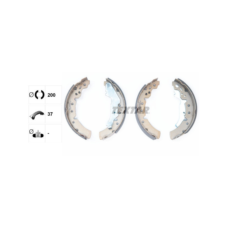 TEXTAR 91056700 Brake Shoe Set Rear for Toyota Carina E Corolla