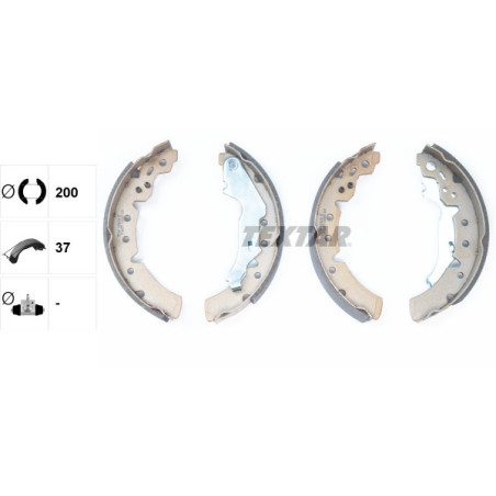 TEXTAR 91056700 Jeu de mâchoires de frein arrière pour Toyota Carina E Corolla
