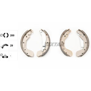 TEXTAR 91058100 Bremsbackensatz für