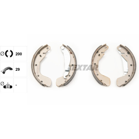 TEXTAR 91058100 Brake Shoe Set Rear for Corsa Corsavan