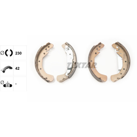 TEXTAR 91060100 Brake Shoe Set Rear for Astra Combo Astravan