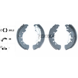 TEXTAR 91061100 Brake Shoe Set Rear for