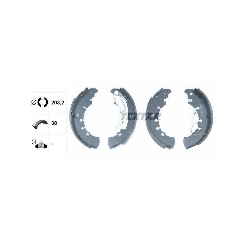 TEXTAR 91061100 Sada brzdových čelistí pro