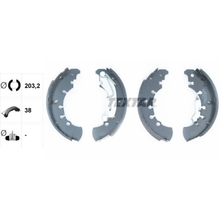 TEXTAR 91061100 Brake Shoe Set Rear for