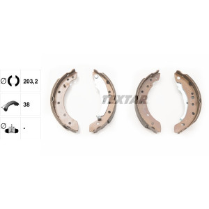 TEXTAR 91061800 Brake Shoe Set Rear for Peugeot 206 206+