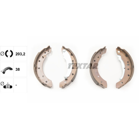 TEXTAR 91061800 Sada brzdových čeľustí zadný pre Peugeot 206 206+