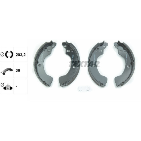 TEXTAR 91064400 Sada brzdových čeľustí zadný pre Nissan Almera Primera
