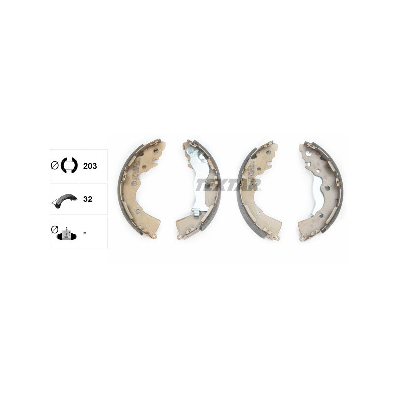 TEXTAR 91068900 Brake Shoe Set Rear for Cerato Rio Accent HB20 HB20S Pride