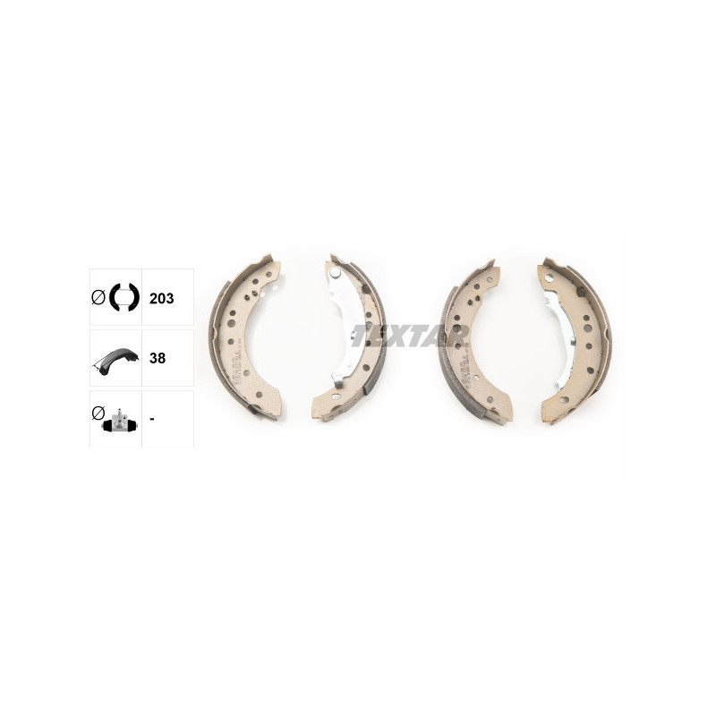 TEXTAR 91071400 Brake Shoe Set Rear for Renault Twingo