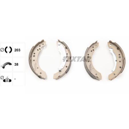 TEXTAR 91071400 Brake Shoe Set Rear for