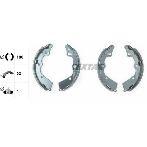 TEXTAR 91072900 Juego de zapatas de frenos trasero para Kia Picanto