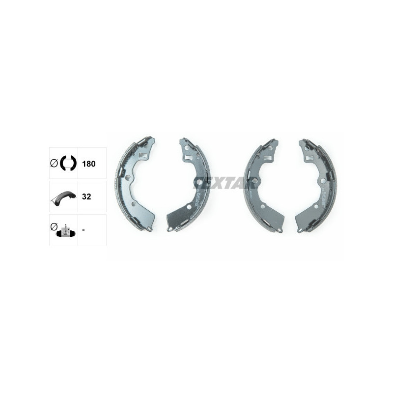 TEXTAR 91072900 Brake Shoe Set Rear for