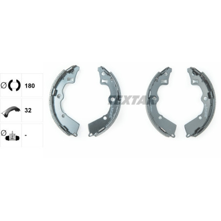 TEXTAR 91072900 Brake Shoe Set Rear for