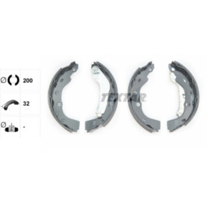 TEXTAR 91074800 Brake Shoe Set Rear for